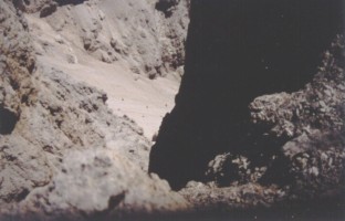 Ferrata Dibona: Blick zur Seilbahn No.2