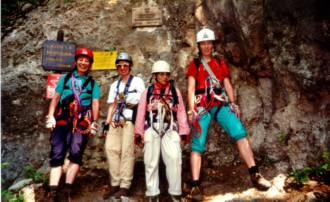 Monte Albano - Am Einstieg (Helga - Angelika - Anne - Angela)