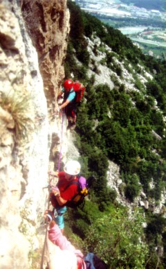 Monte Albano - Querung (Anne, Angela, Helga)