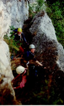 Sentiero dell�Anglone - Abstieg am Felsr�cken