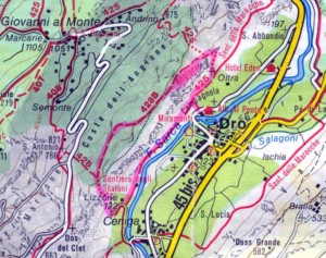 Sentiero dell�Anglone - Lagekarte