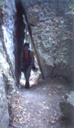 Rio Sallagoni: Felsspalt