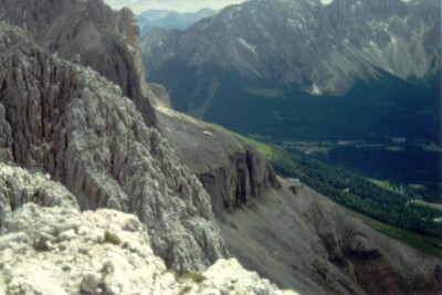 Santnerpa� - Blick zur�ck zur Seilbahn