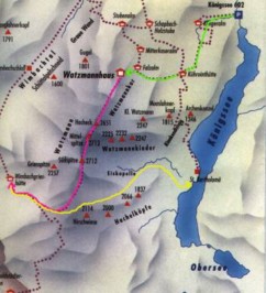�bersichtskarte Watzmann �berschreitung
