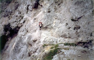 Abstieg - abgerutschter Hang