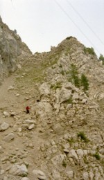 Abstieg - letzte Steilpassage